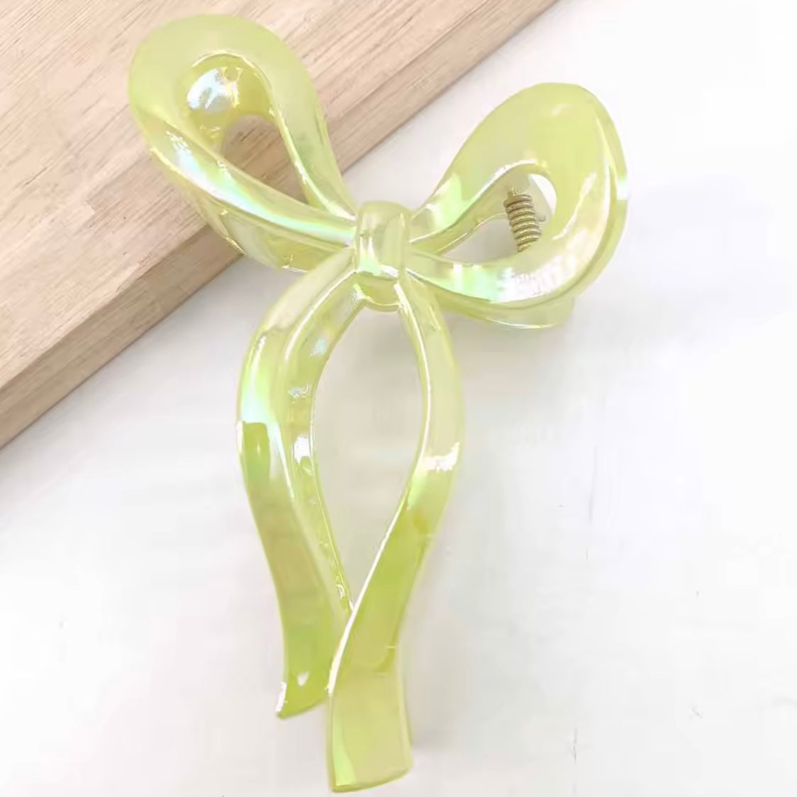 Iridescent Bow Clips