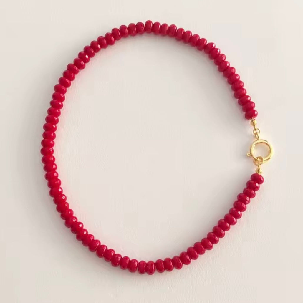 Cut Stone Candy Beaded Necklace