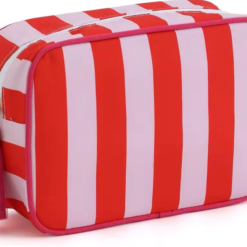 Coastal Stripe Makeup Bag