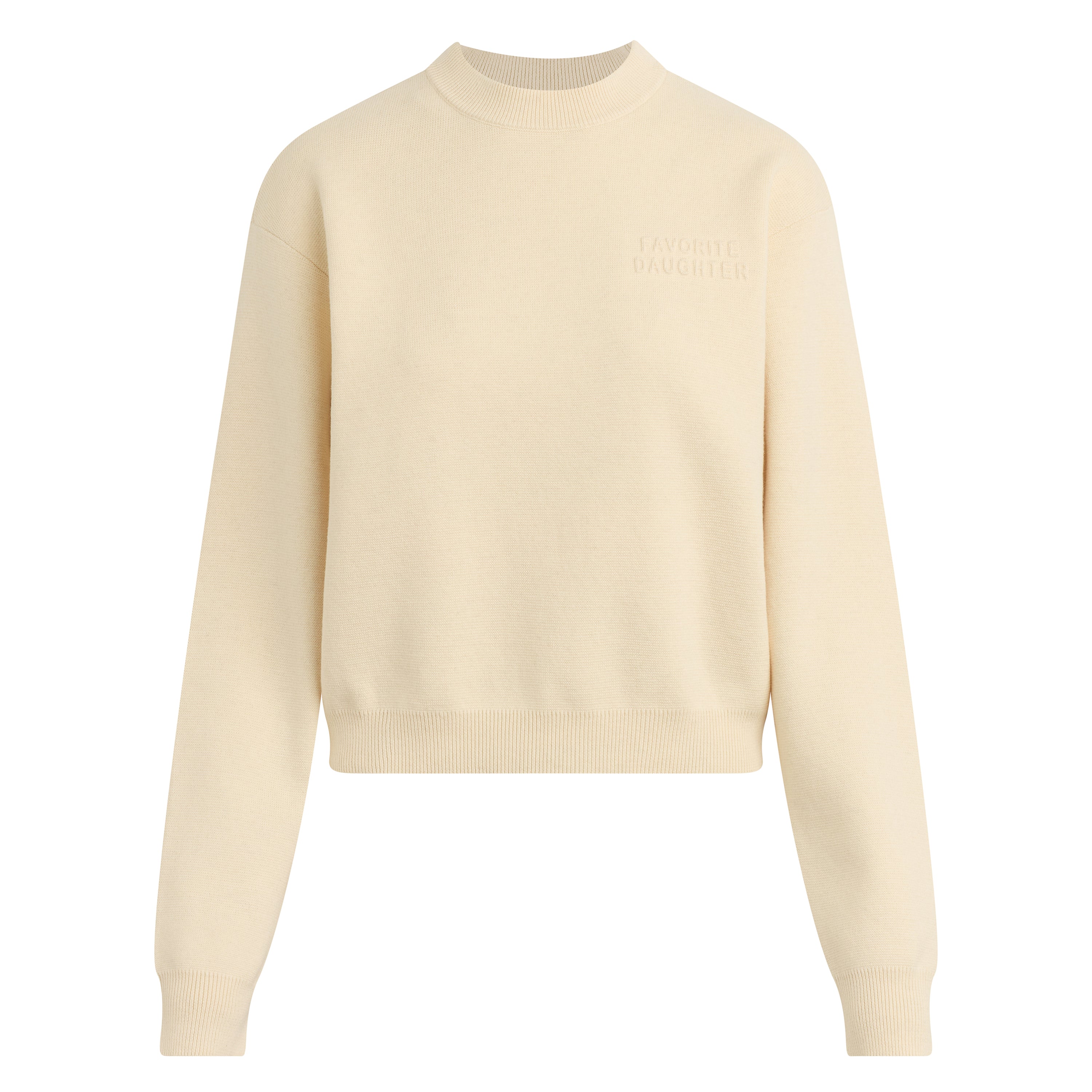 Favorite Daughter Logo Crew Neck Sweater