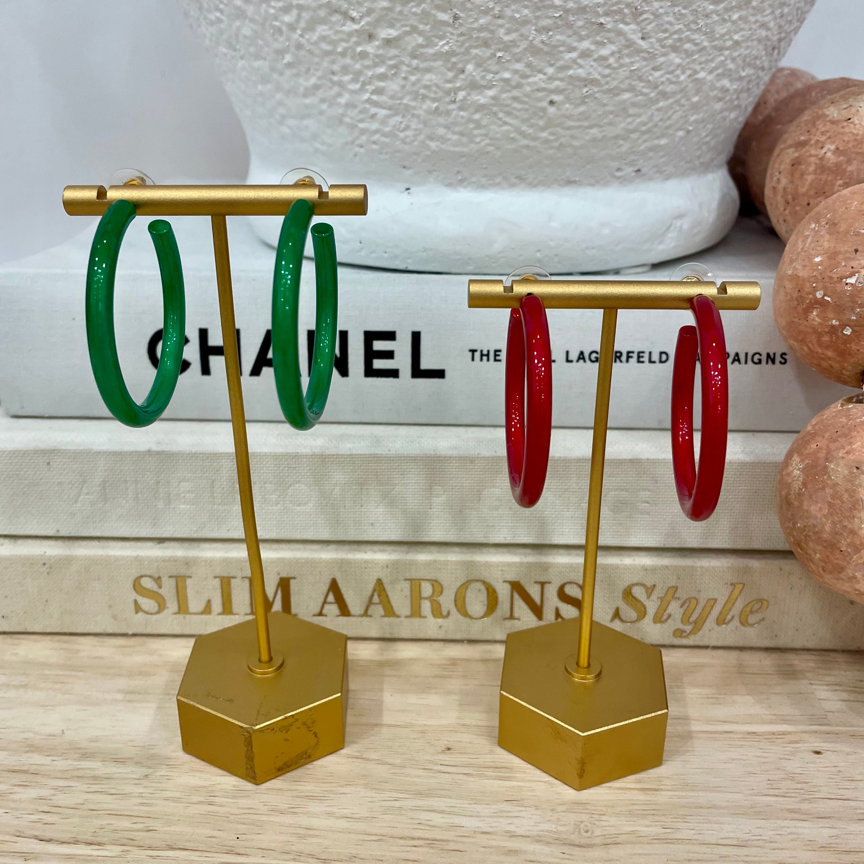 Bringing Back the 90’s Enamel Hoop Earrings