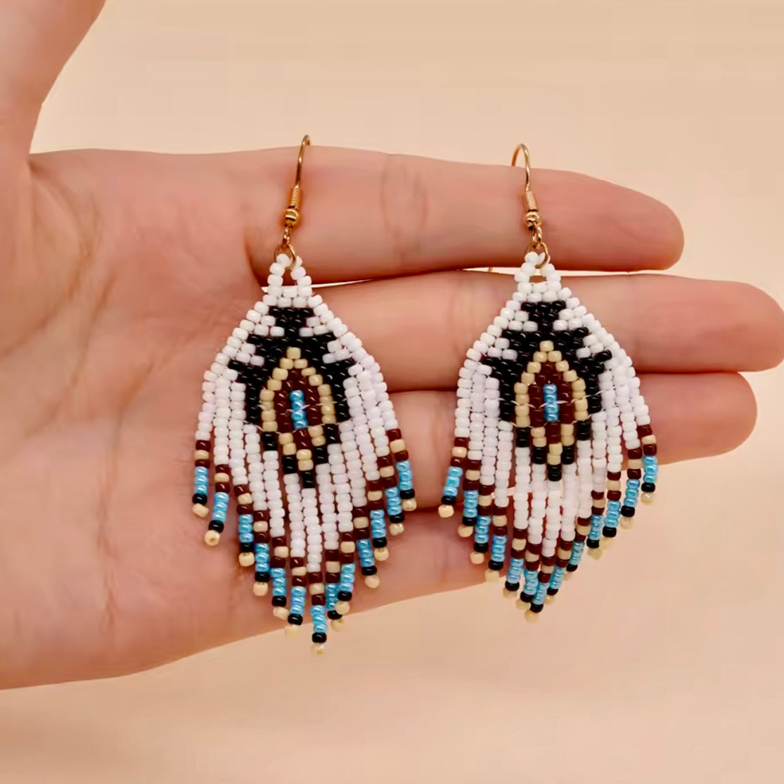 French Wire Beaded Earrings