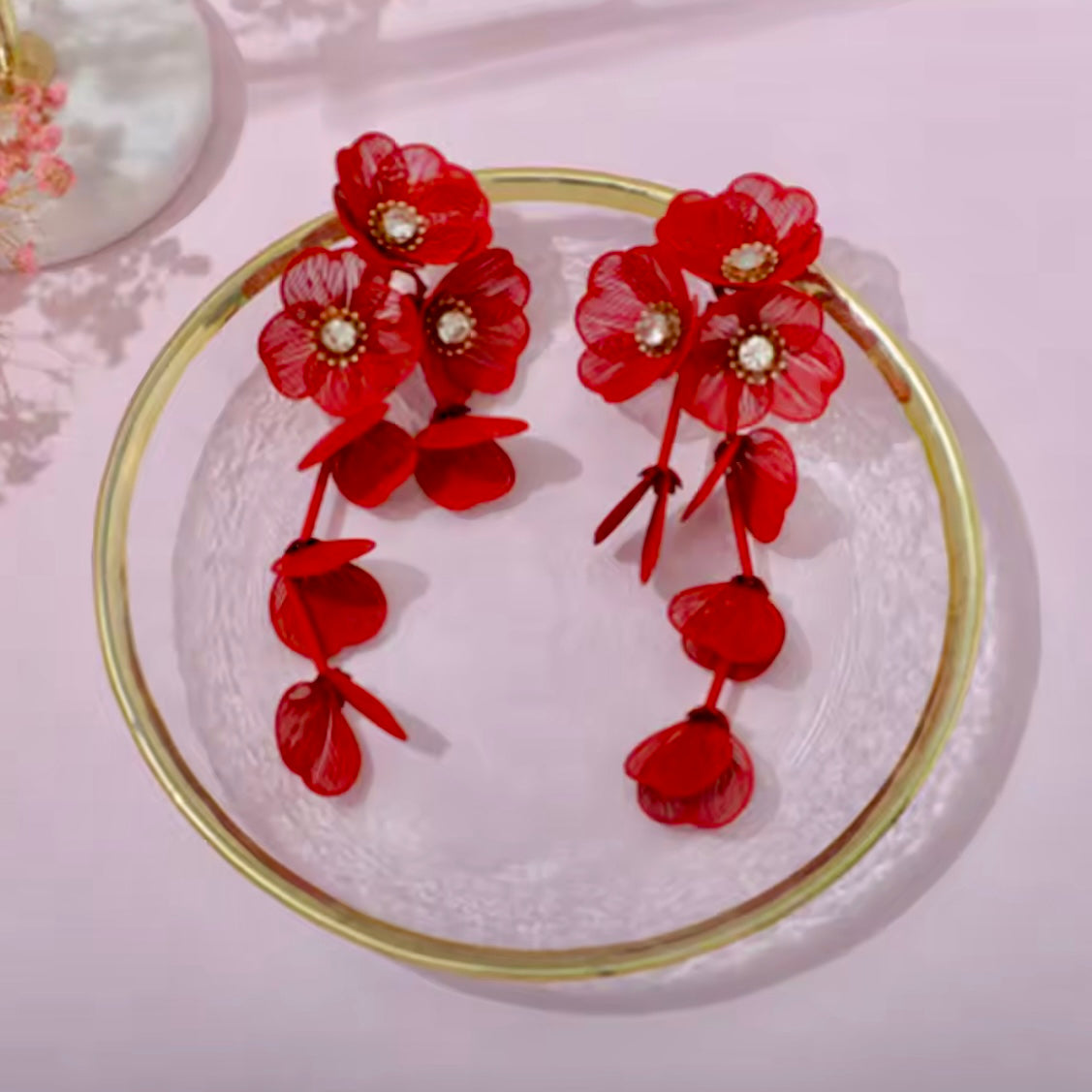 Flower Statement Earrings-3 sizes
