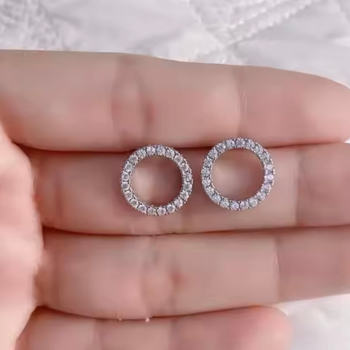 Circular Stud Earrings