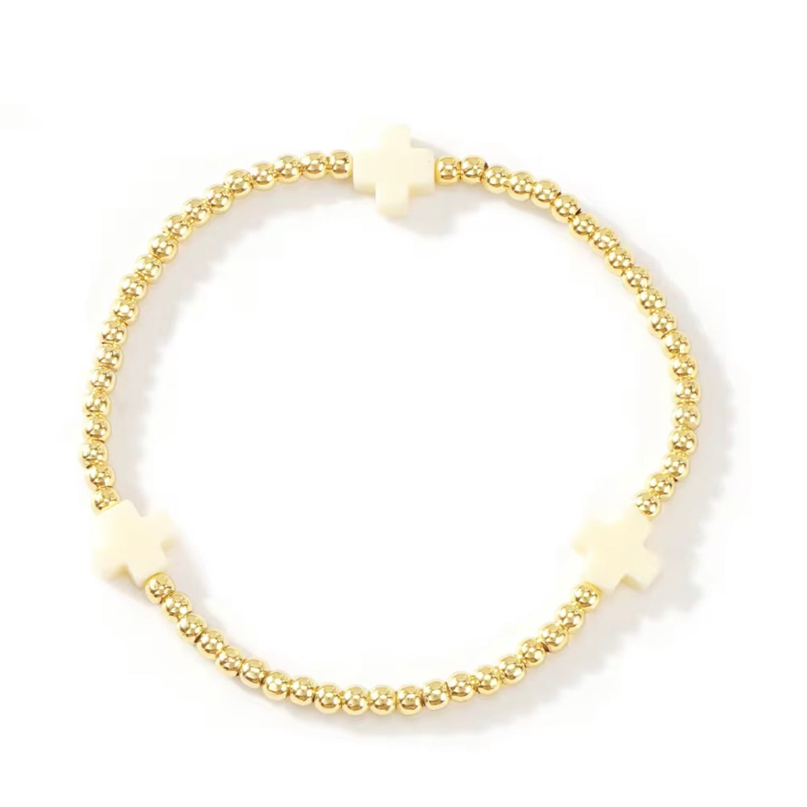 18K by Ness and Mae Baby Color Cross Bracelet