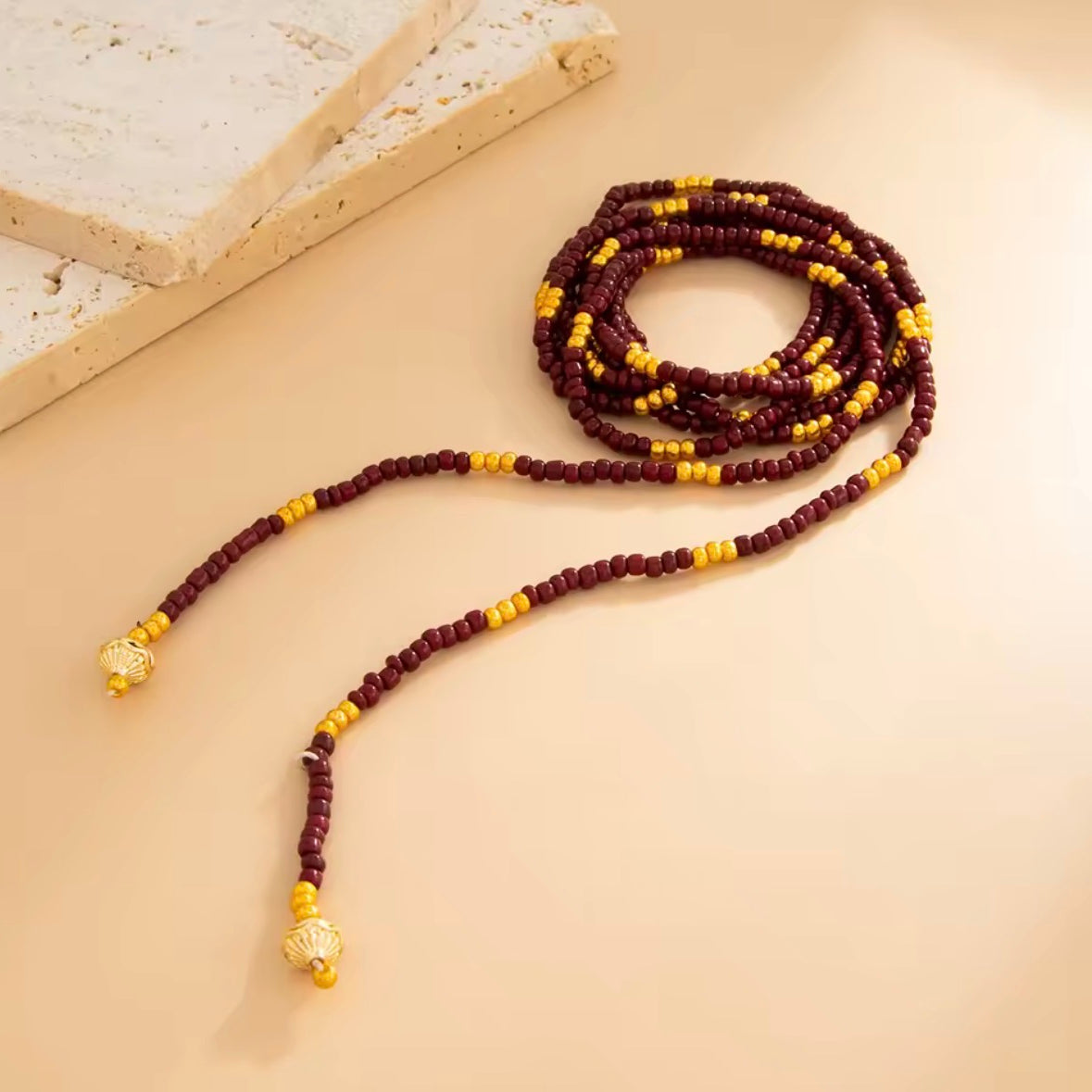 Boho Beaded Necklace Wrap