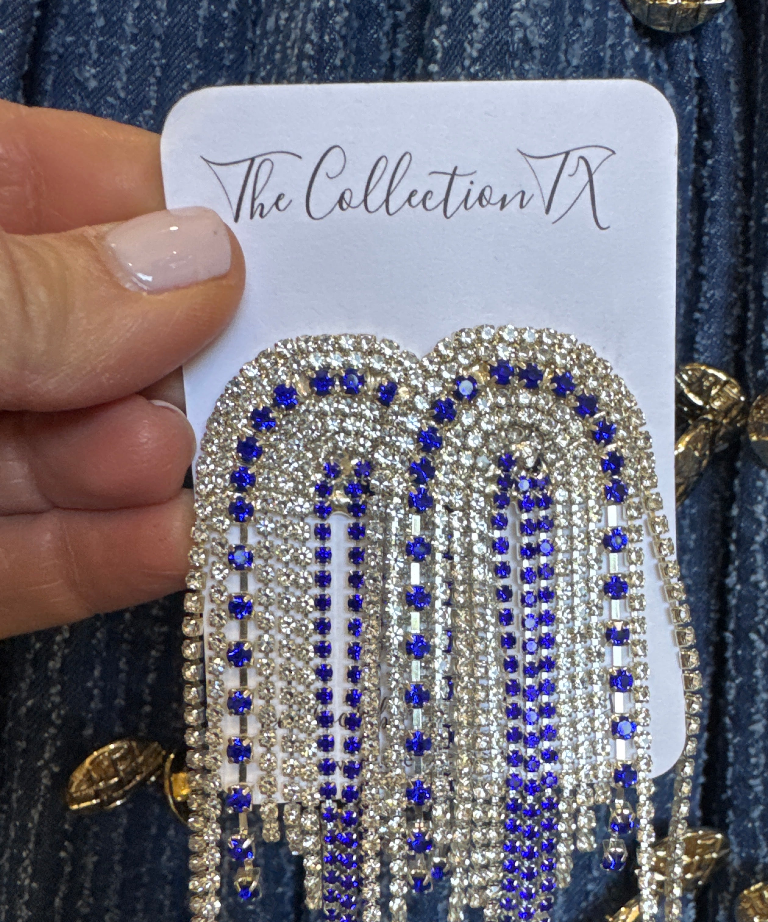 Blue Arch Earrings