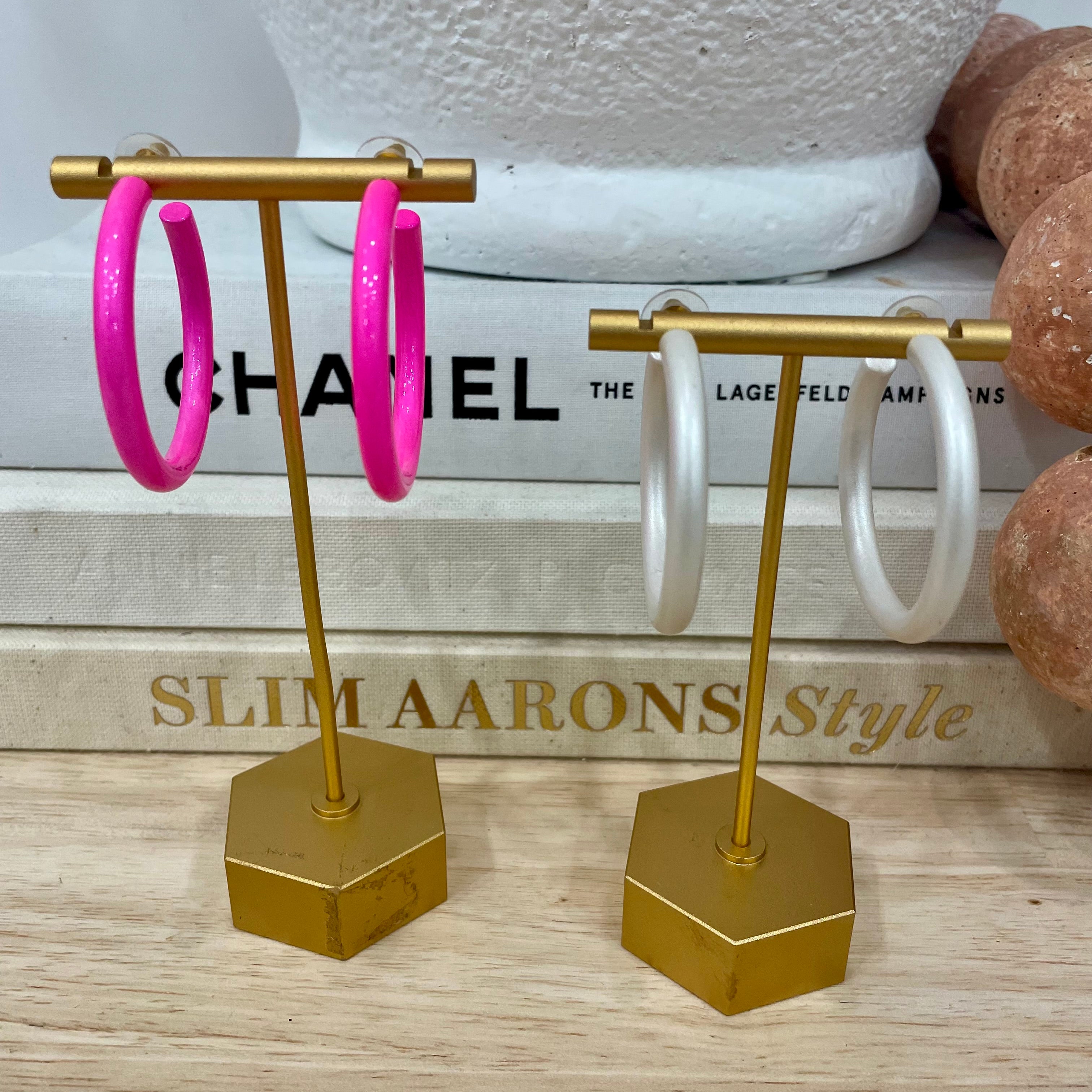 Bringing Back the 90’s Enamel Hoop Earrings