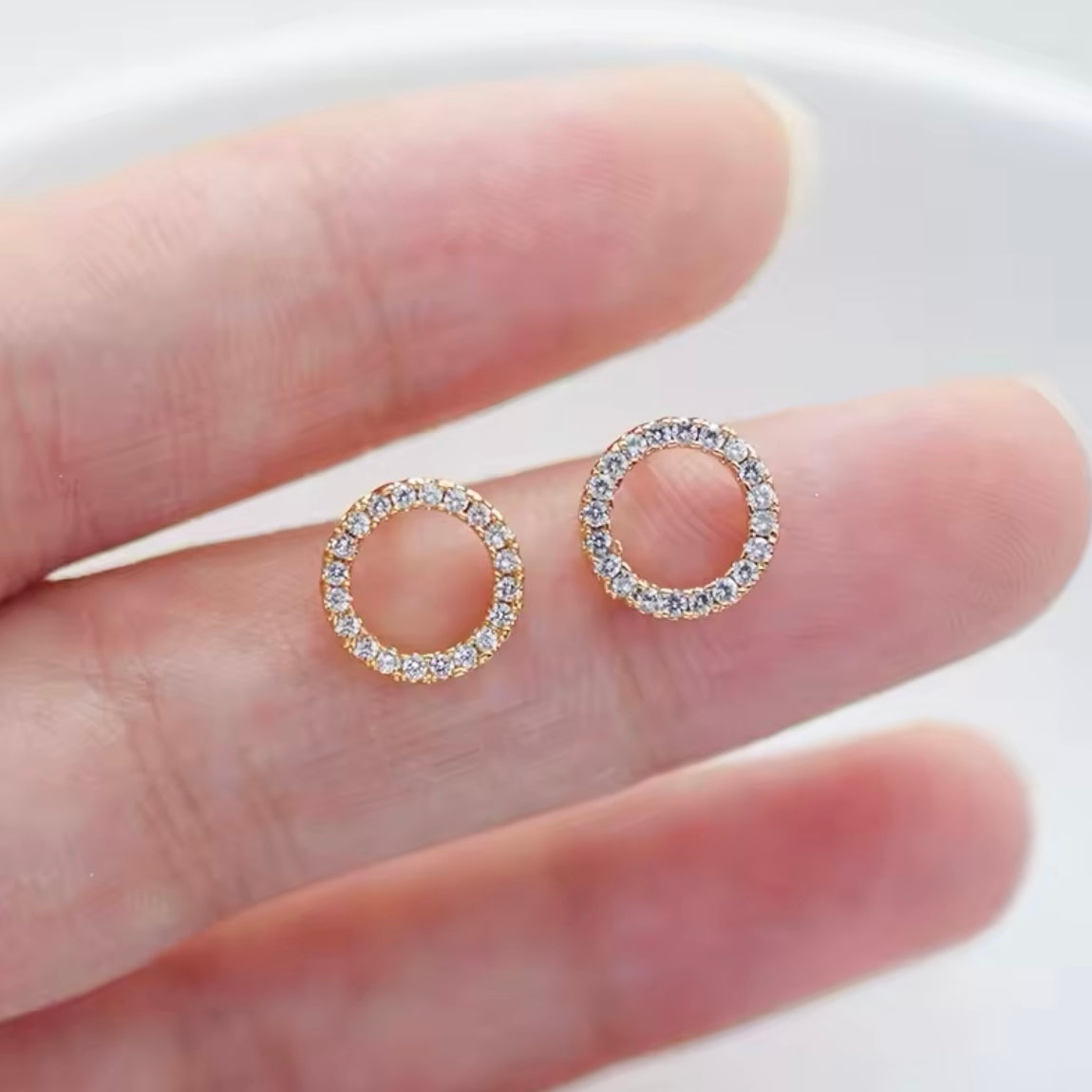 Circular Stud Earrings