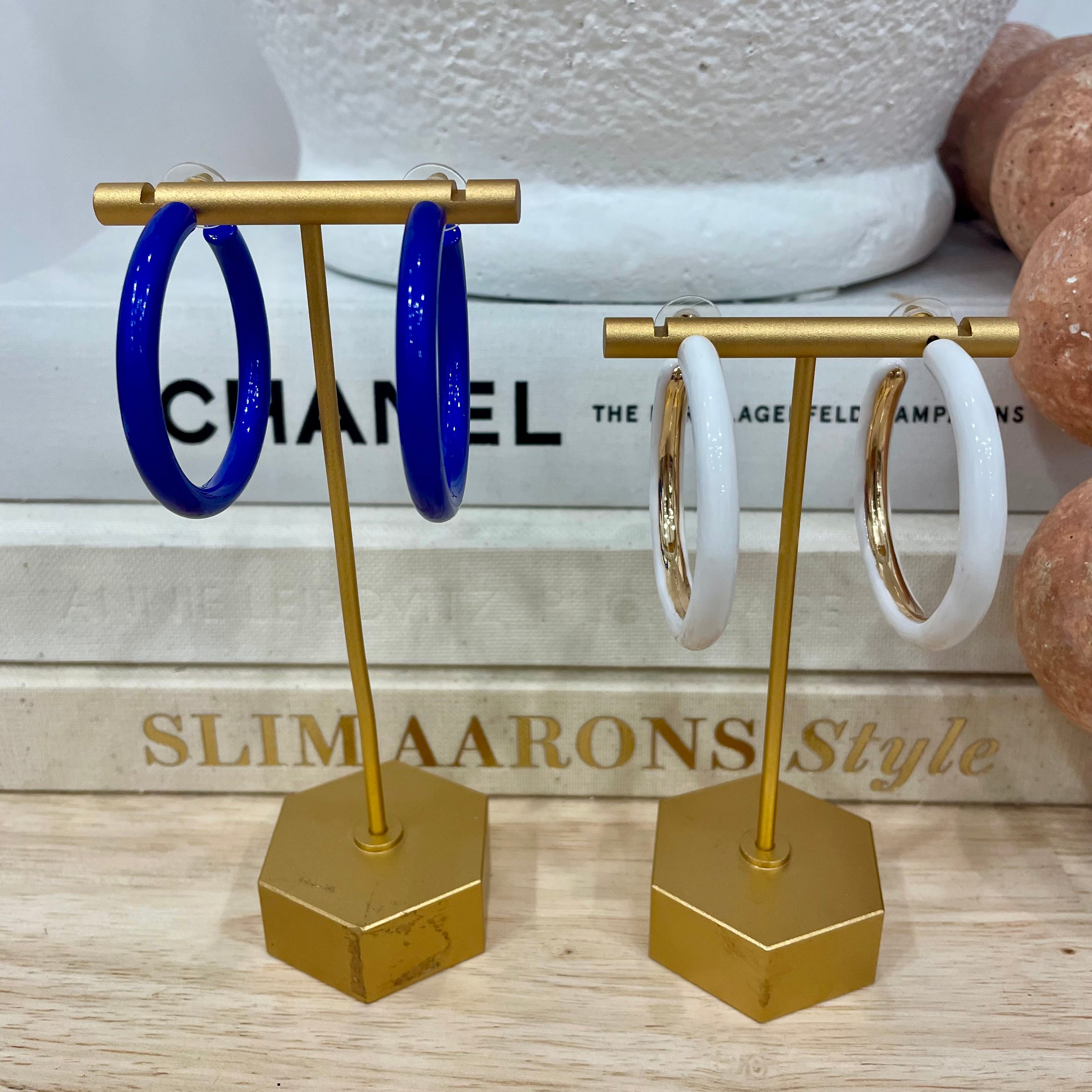 Bringing Back the 90’s Enamel Hoop Earrings