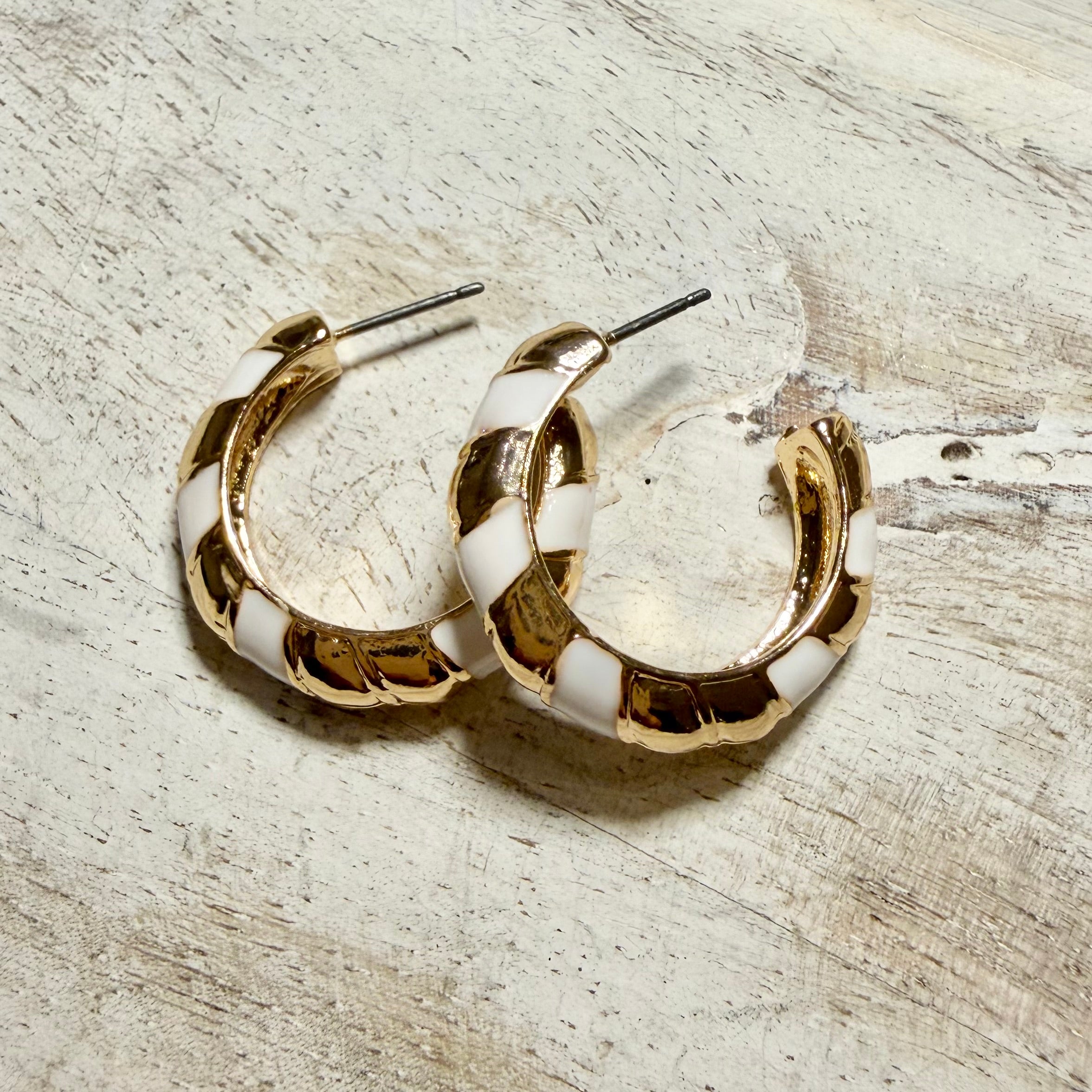 Striped Enamel Hoops