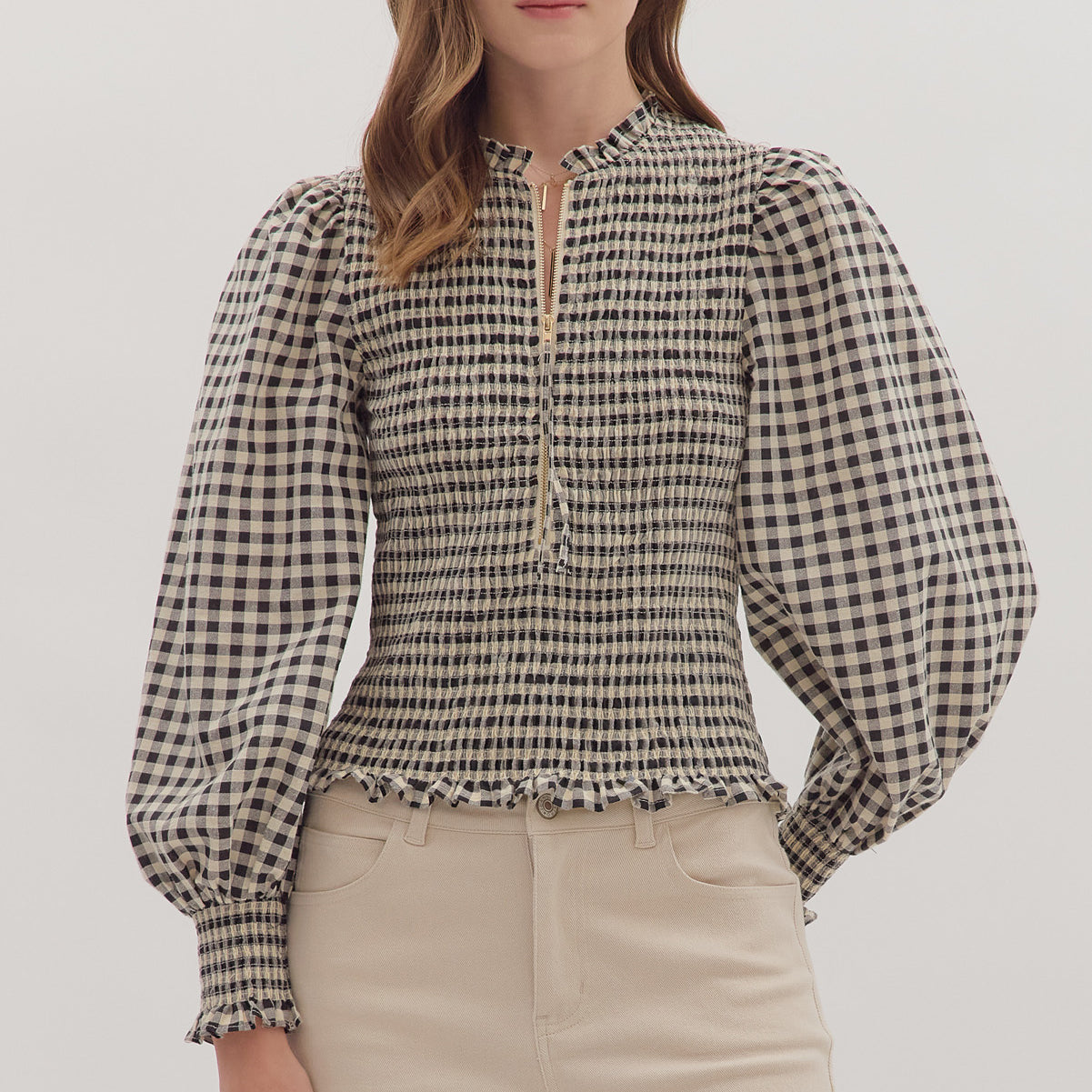 Della Gingham Top