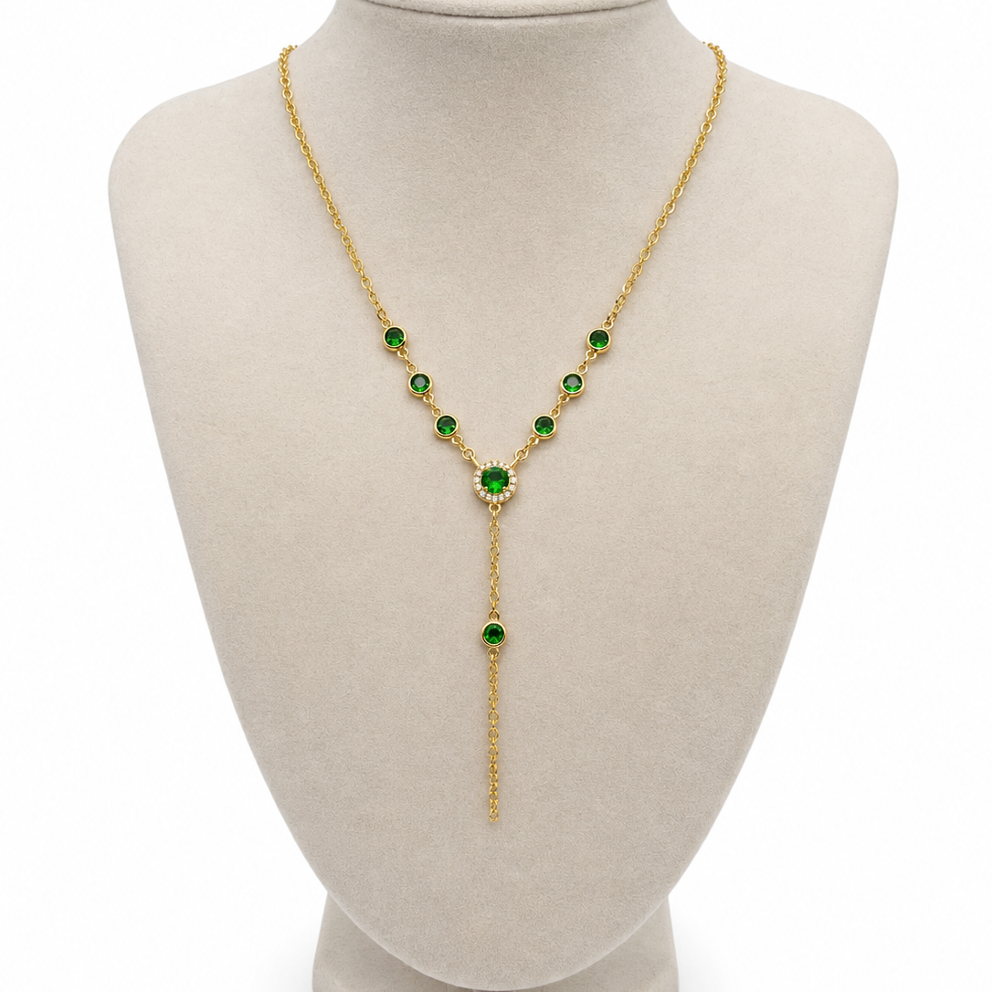 Gemstone Lariat Necklace by Hudson Day