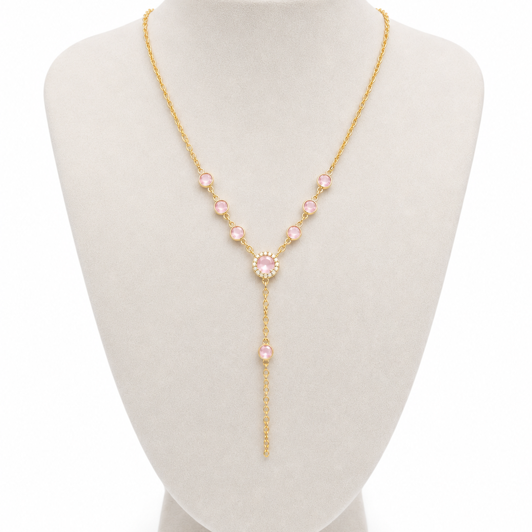 Gemstone Lariat Necklace by Hudson Day