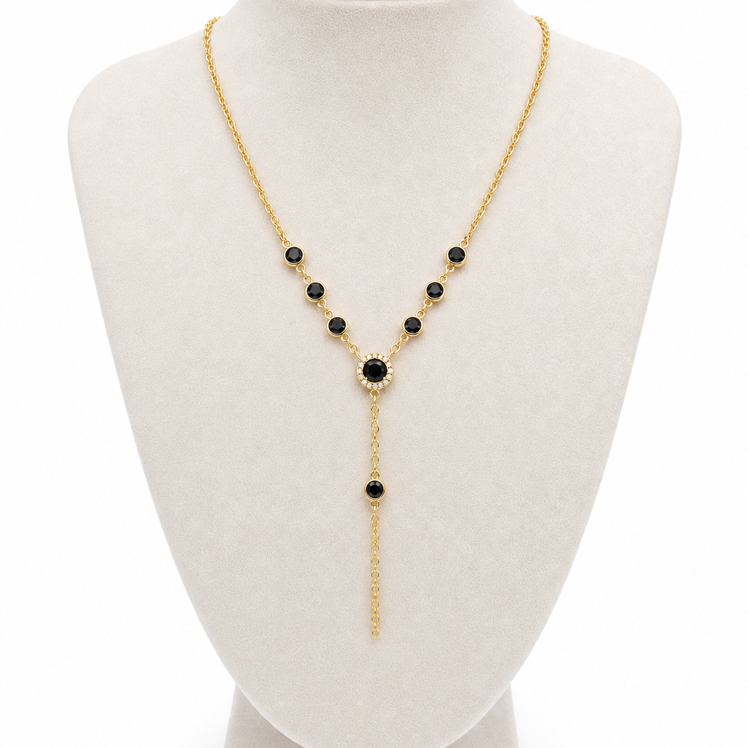 Gemstone Lariat Necklace by Hudson Day
