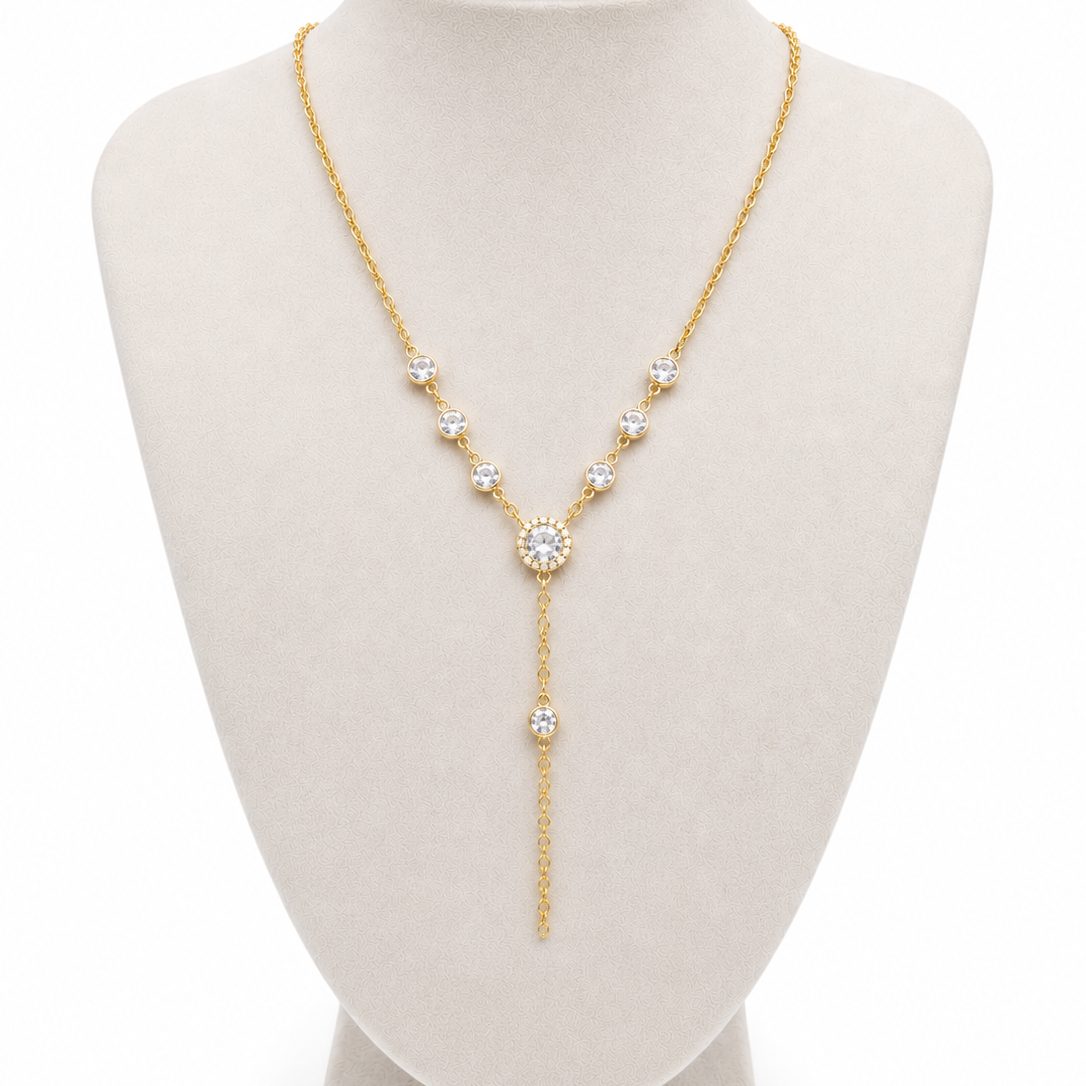 Gemstone Lariat Necklace by Hudson Day