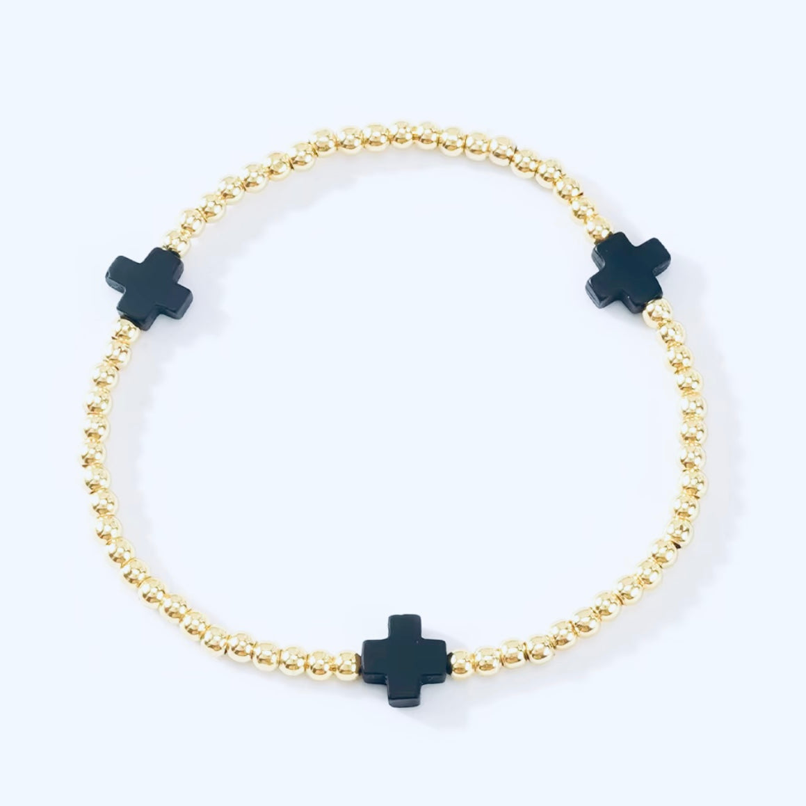 18K by Ness and Mae Baby Color Cross Bracelet