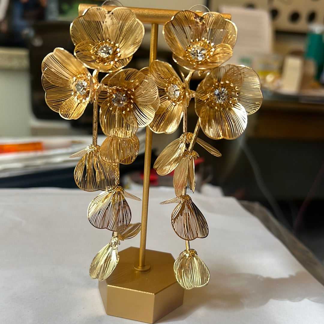 Flower Statement Earrings-3 sizes