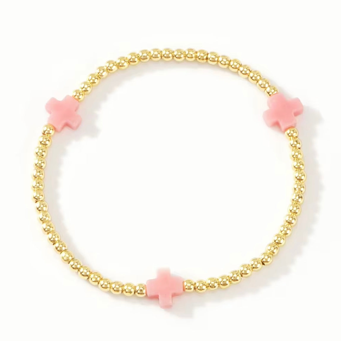 18K by Ness and Mae Baby Color Cross Bracelet