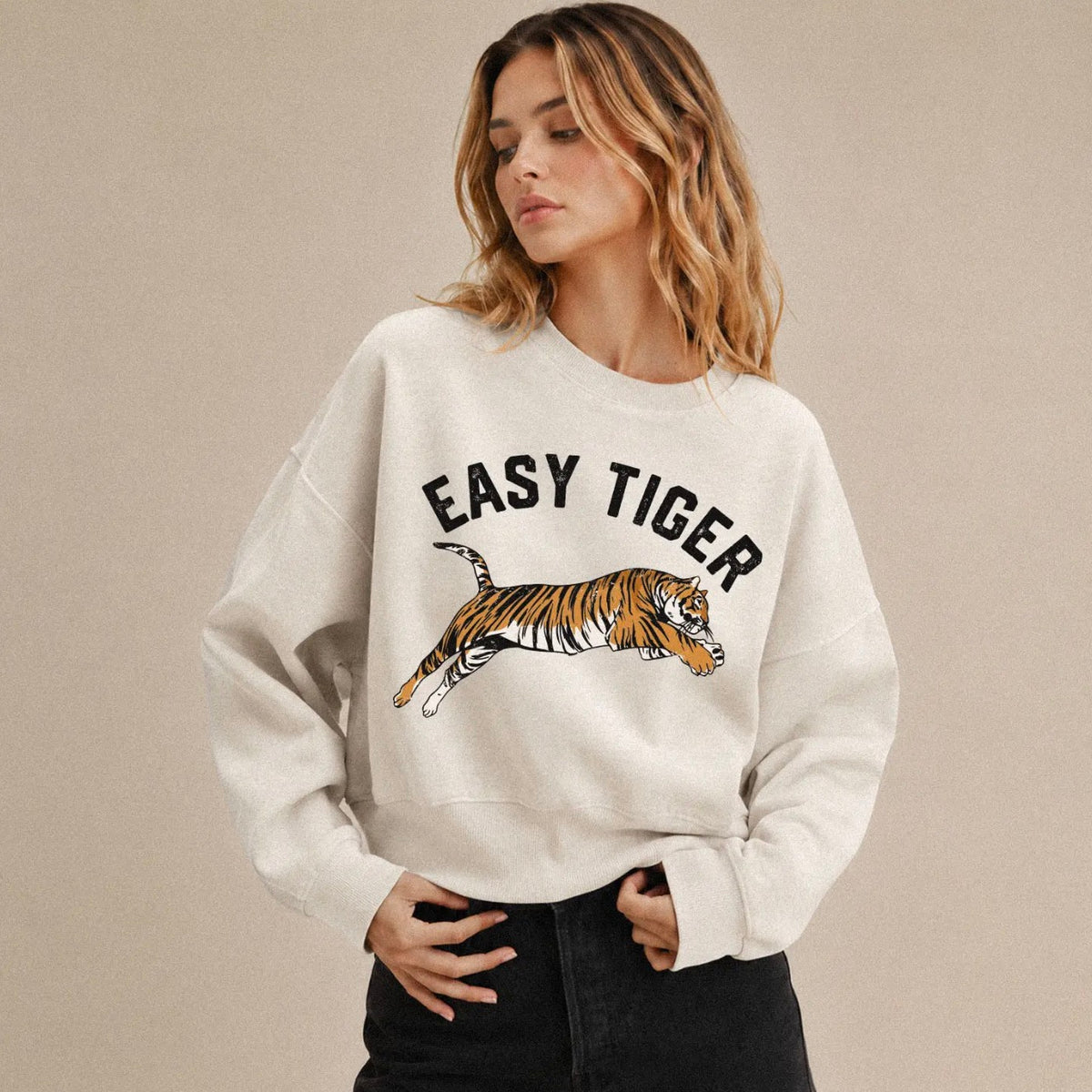 Easy Tiger Cropped Sweatshirt
