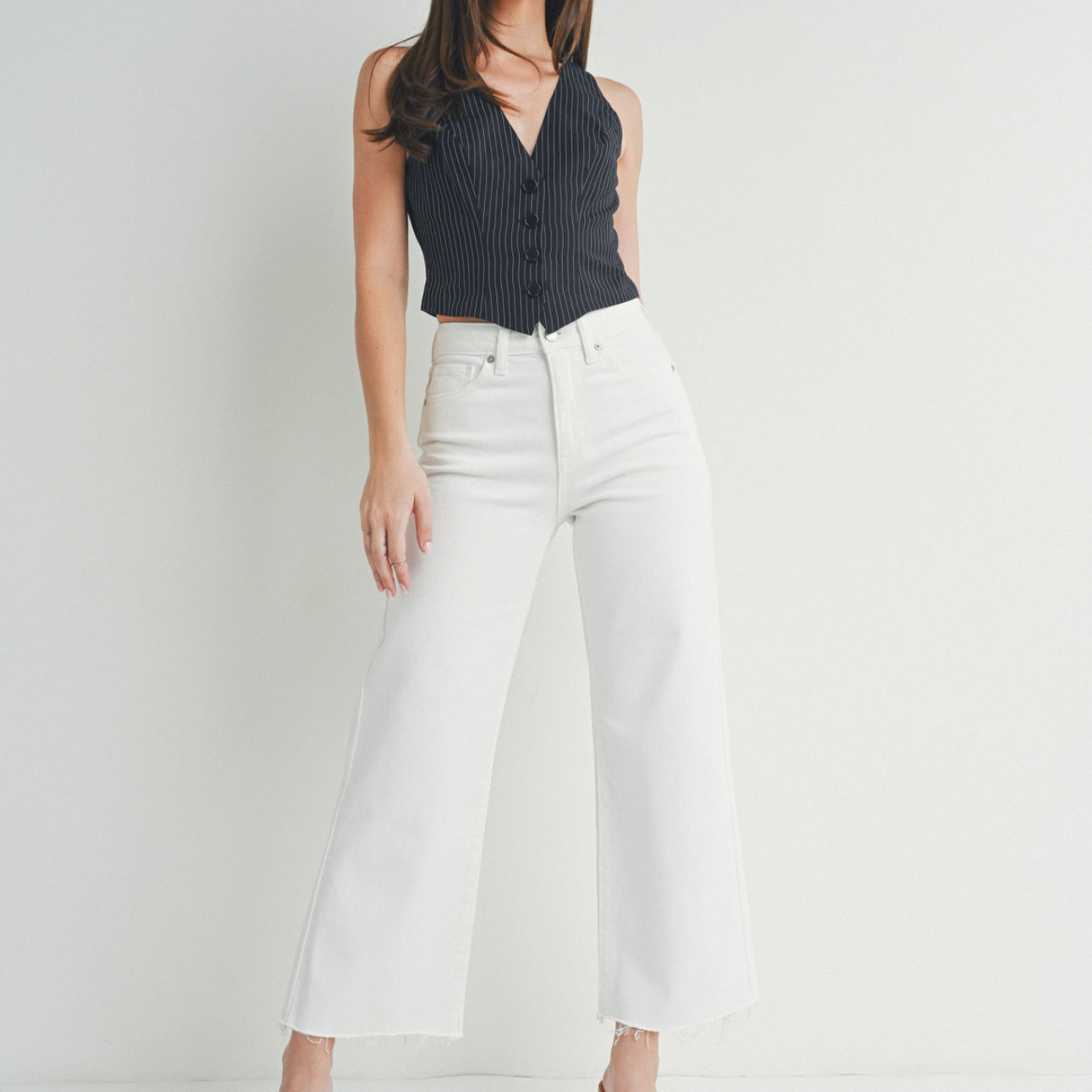 Wesley Slim Wide Leg Jeans