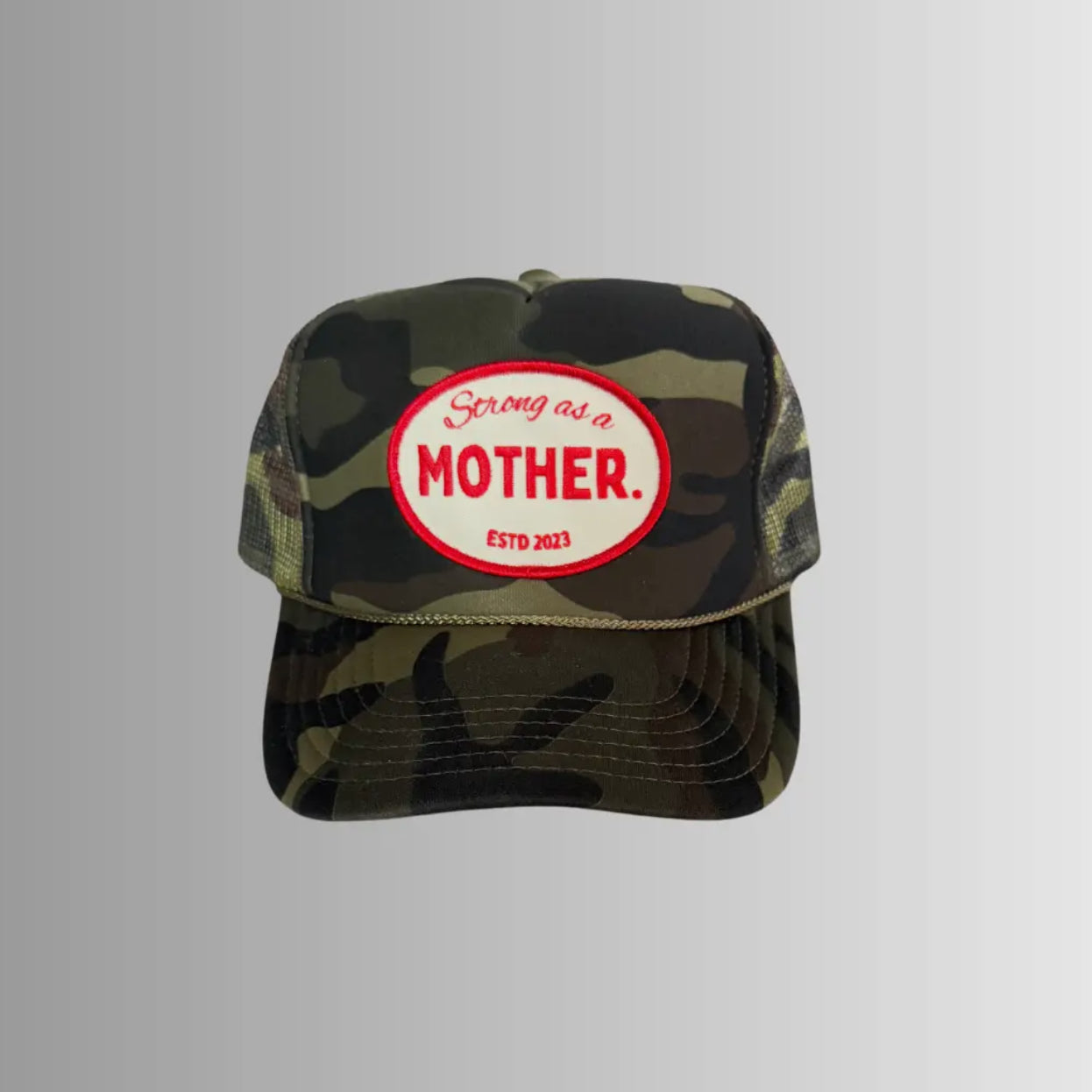 Strong As A Mother Patch Trucker Hat