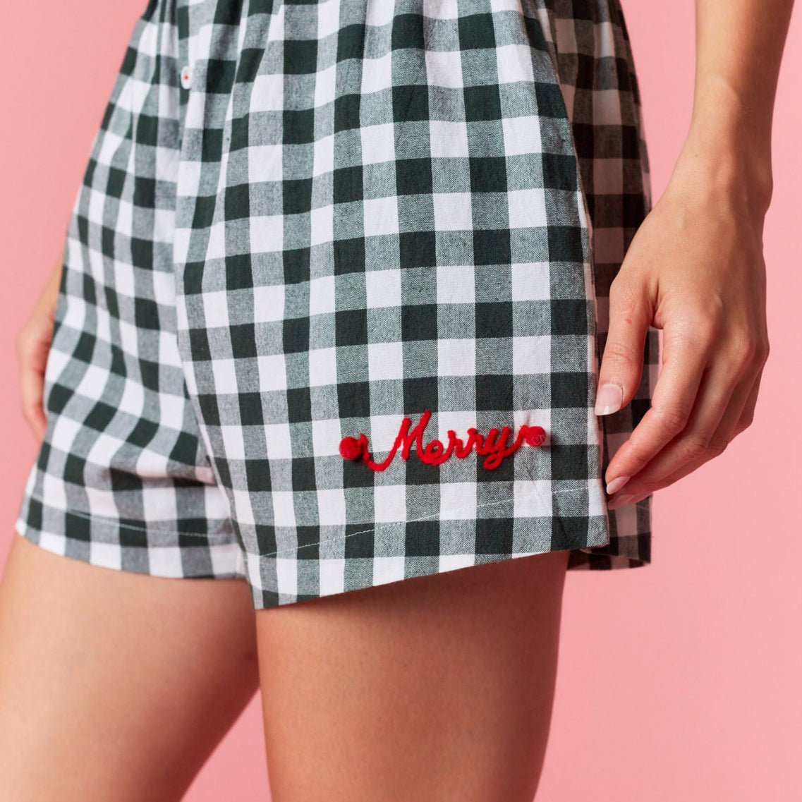Merry Gingham Shorts