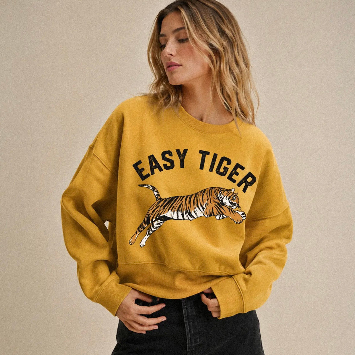 Easy Tiger Cropped Sweatshirt