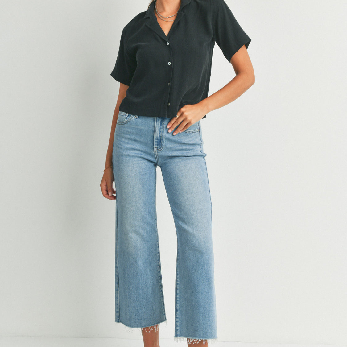 Wesley Slim Wide Leg Jeans