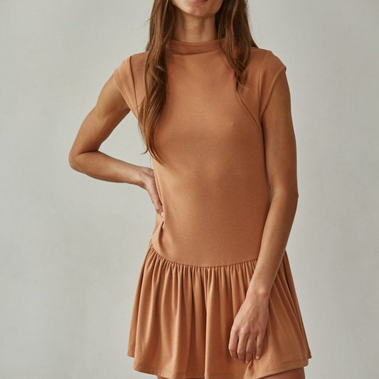 Harlowe Mock Flare Mini Dress