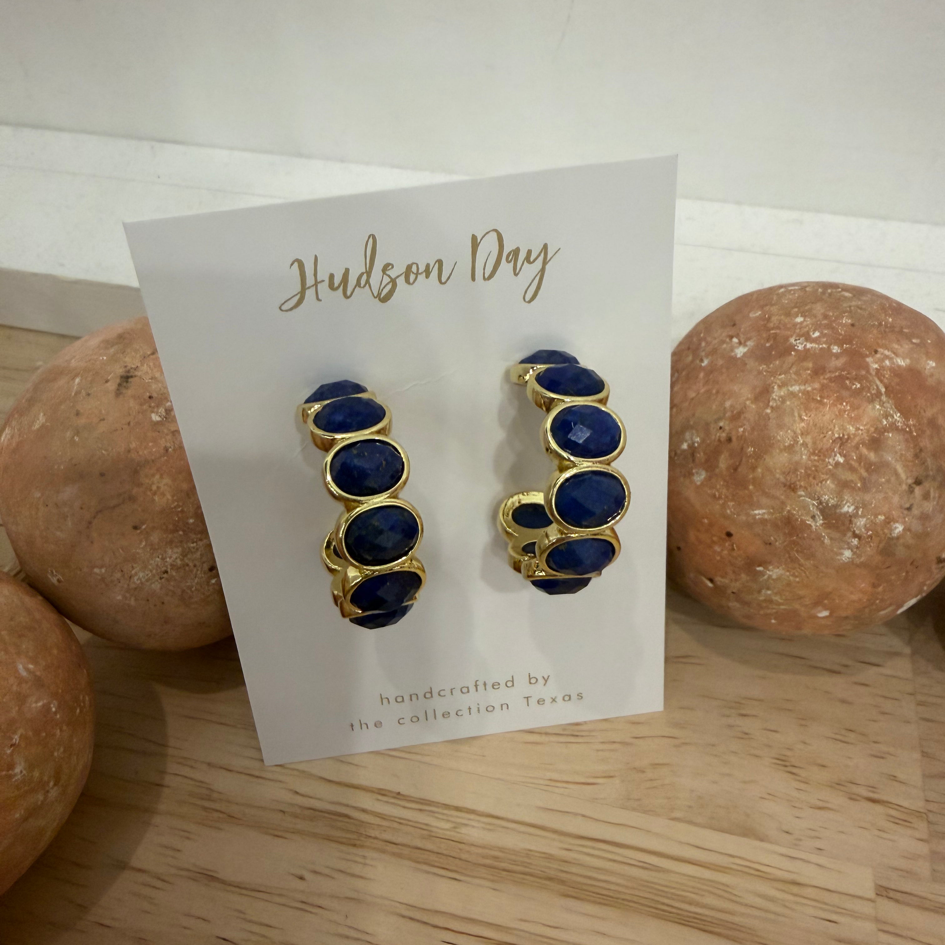 Hudson Day Stone Hoop Earrings