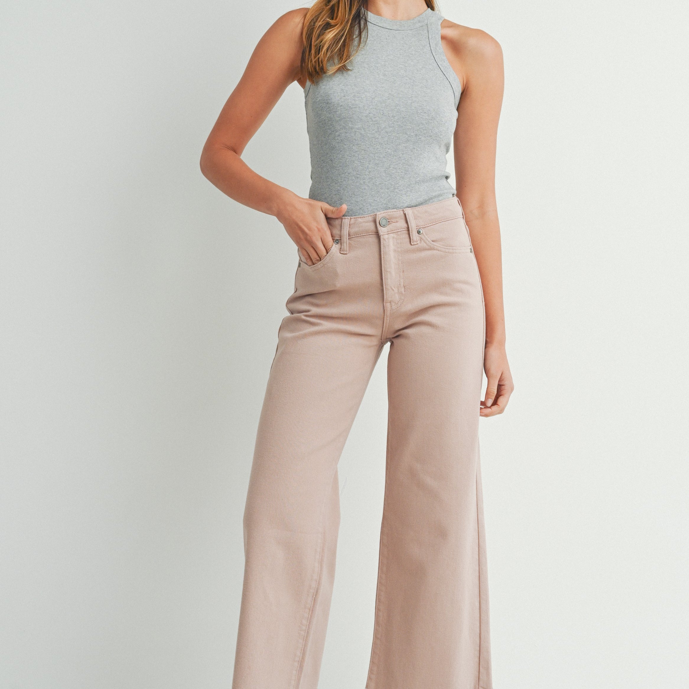 Wesley Slim Wide Leg Jeans