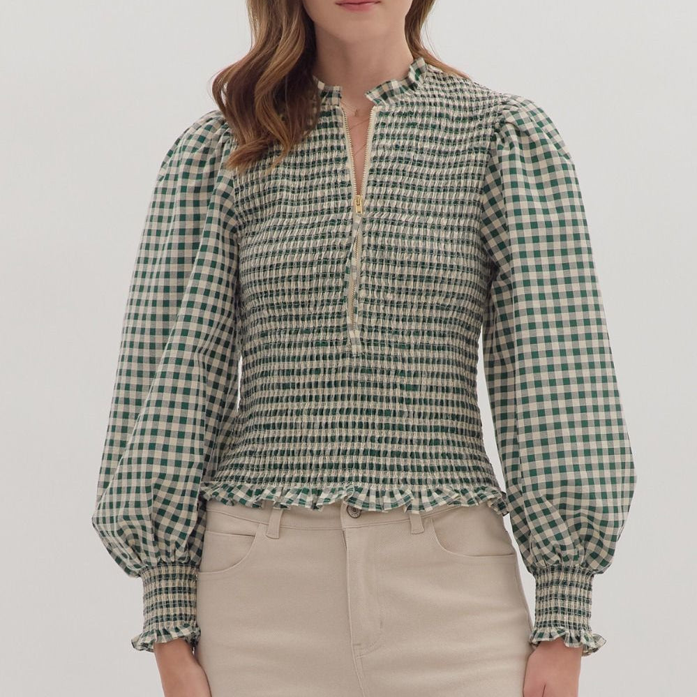 Della Gingham Top