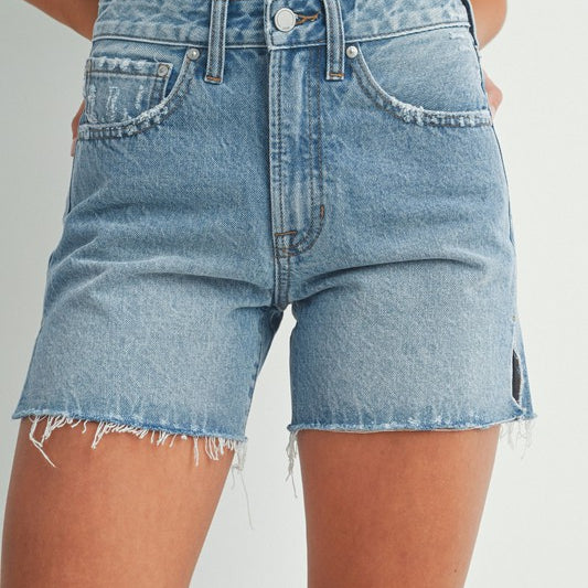 Heavenly High Rise Side Slit Short