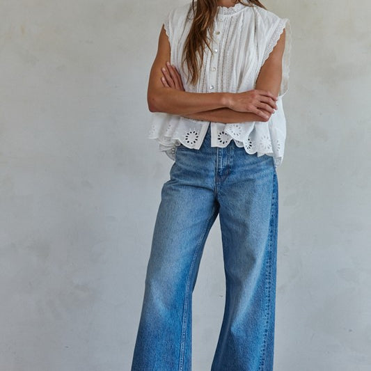 Eden Eyelet Button Down
