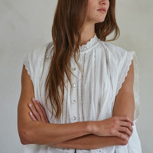 Eden Eyelet Button Down