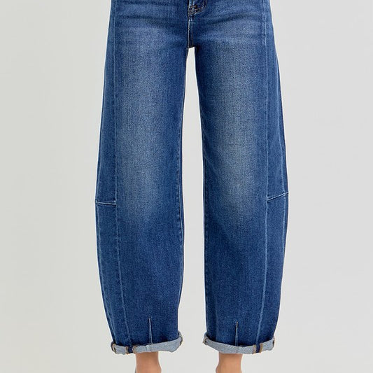 Hazel High Rise Barrel Jeans