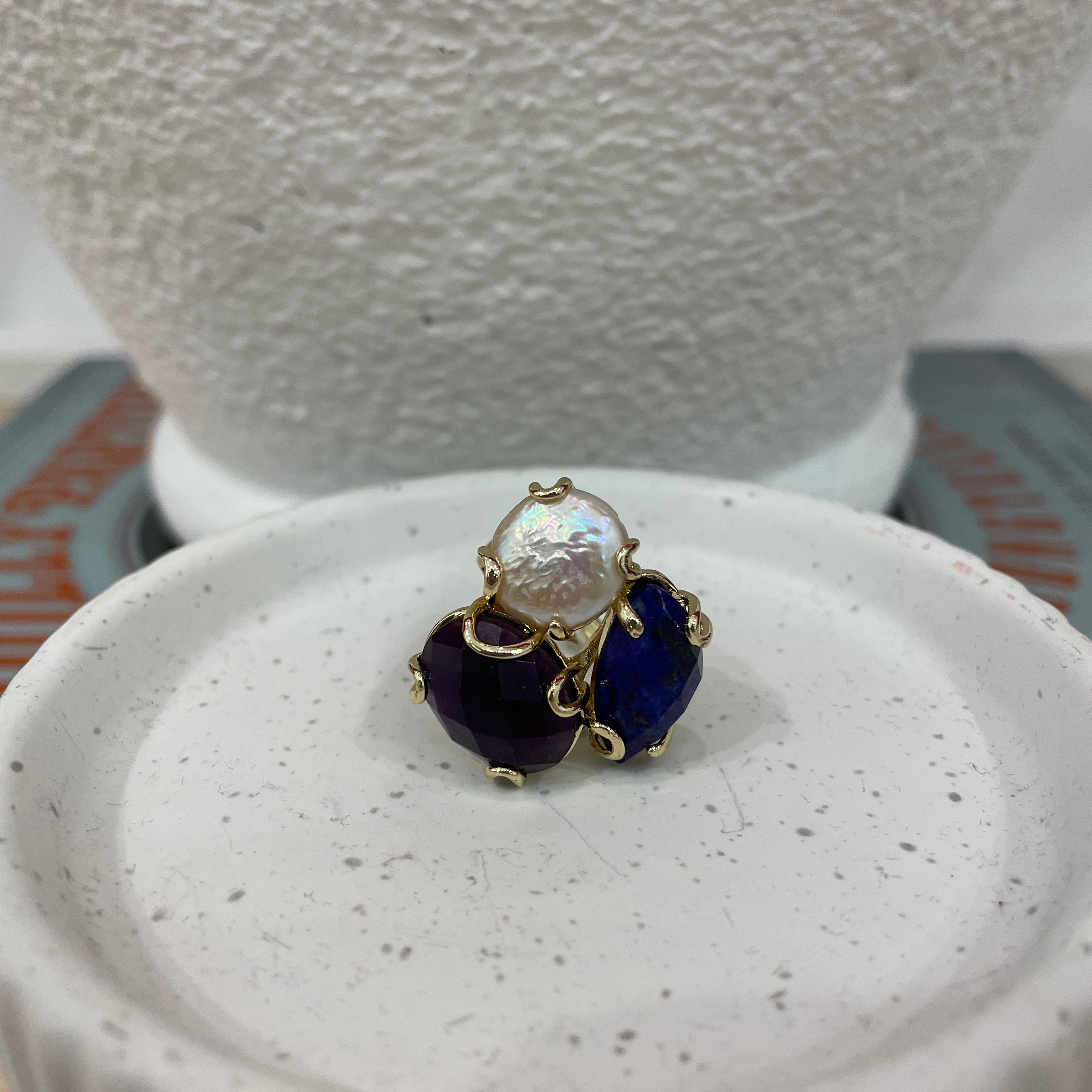 Three Stone Ring by Hudson Day