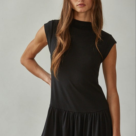 Harlowe Mock Flare Mini Dress