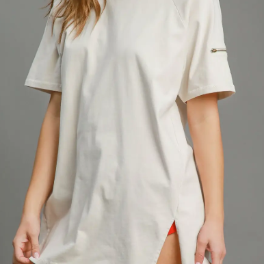 Riley Zip Sleeve Top