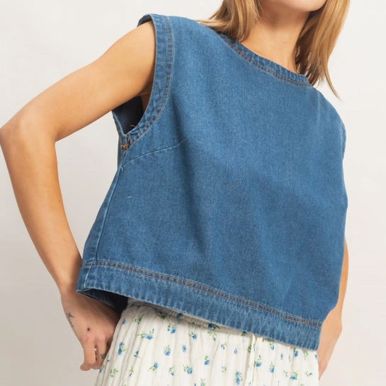 Rowan Denim Top