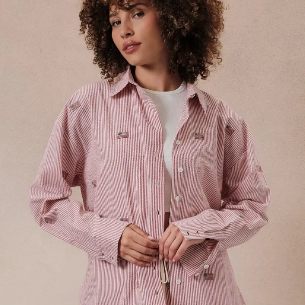 Liberty Stripe Oversized Shirt