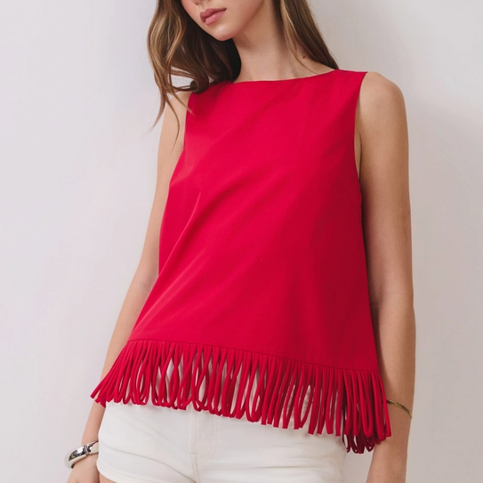 Sienna Fringe Hem Top