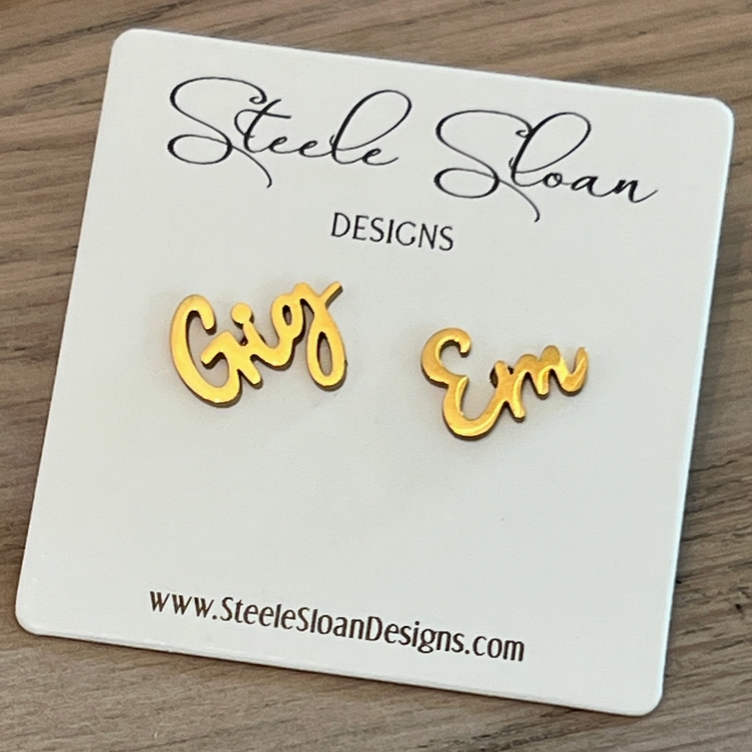Game Day Gold Stud Earrings