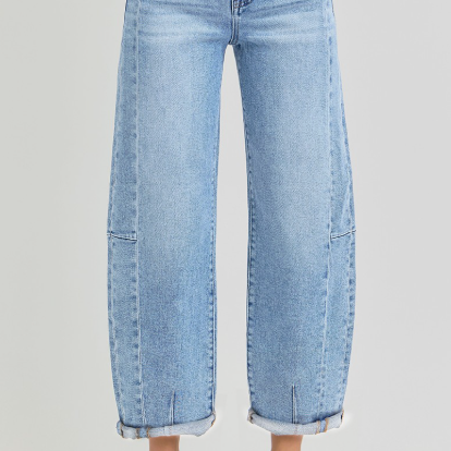 Hazel High Rise Barrel Jeans