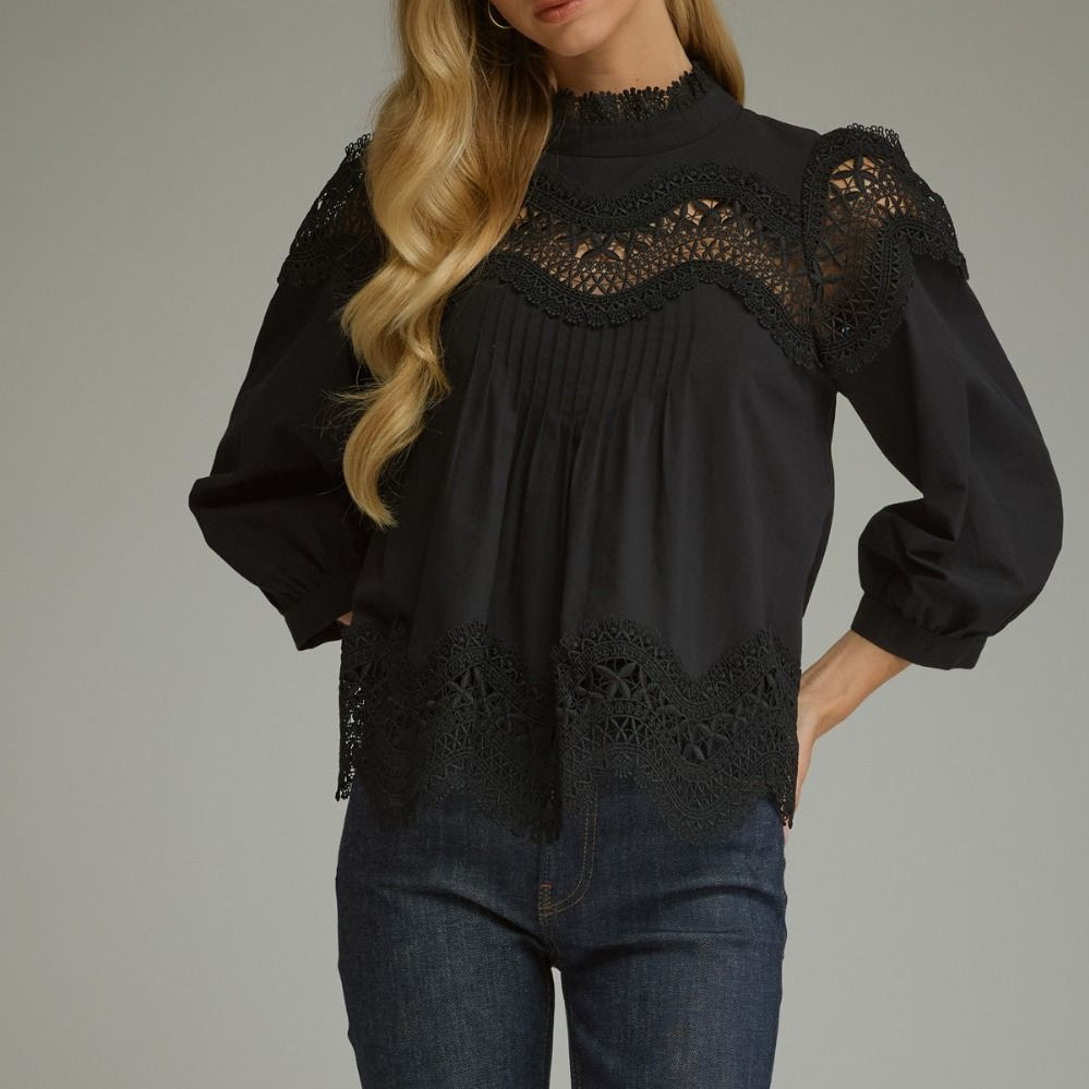 Amelia Lace Detail Top