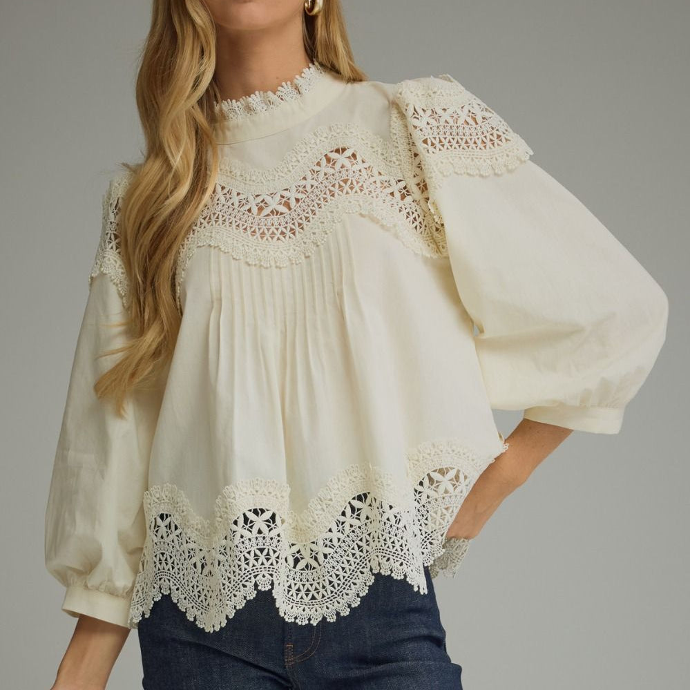 Amelia Lace Detail Top