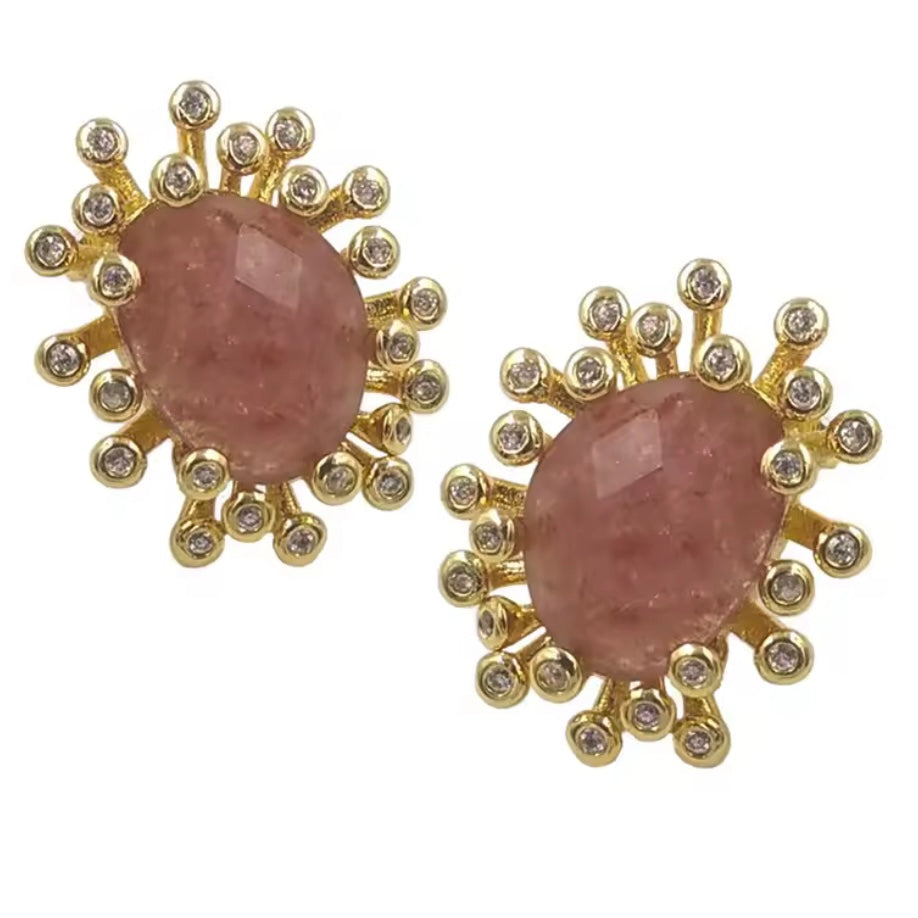 Single Stone Earrings by Hudson Day