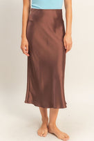 Sienna Satin Midi Skirt
