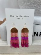 Boho Beaded Fringe Earrings